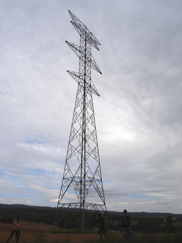 Torreta de alta tensión cerca de Graus, Huesca.